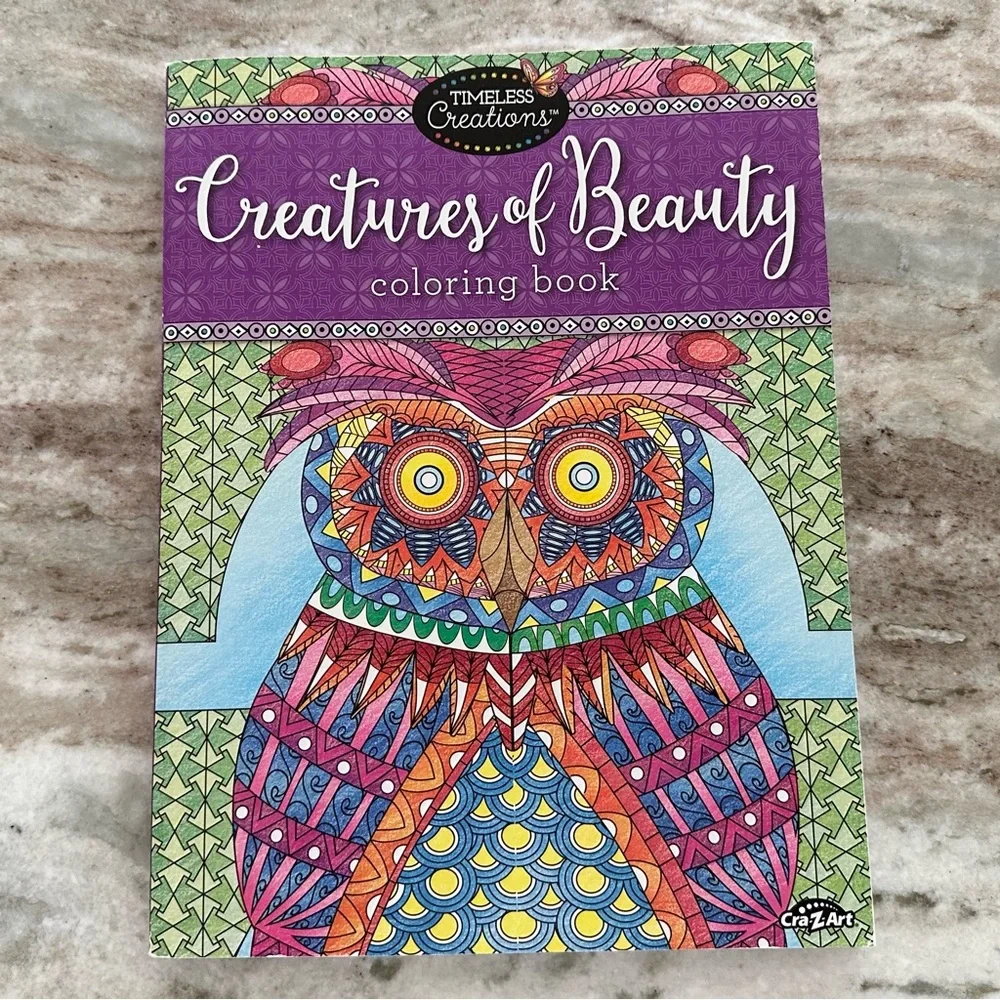 New Adult Coloring Book - Animals - Timeless Creations Creatures Of Beauty